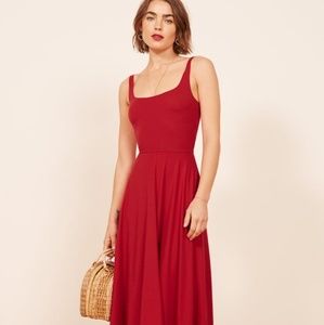 Reformation Rou Dress Small (Color Cherry)